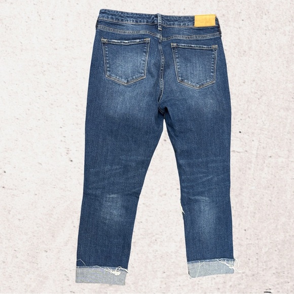 Dear John Blue Ankle Cropped Jeans with Distressed Hem - Picture 2 of 4